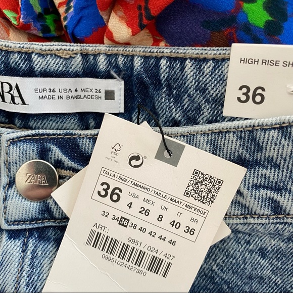 ZARA denim shorts- BNWT - Picture 4 of 6